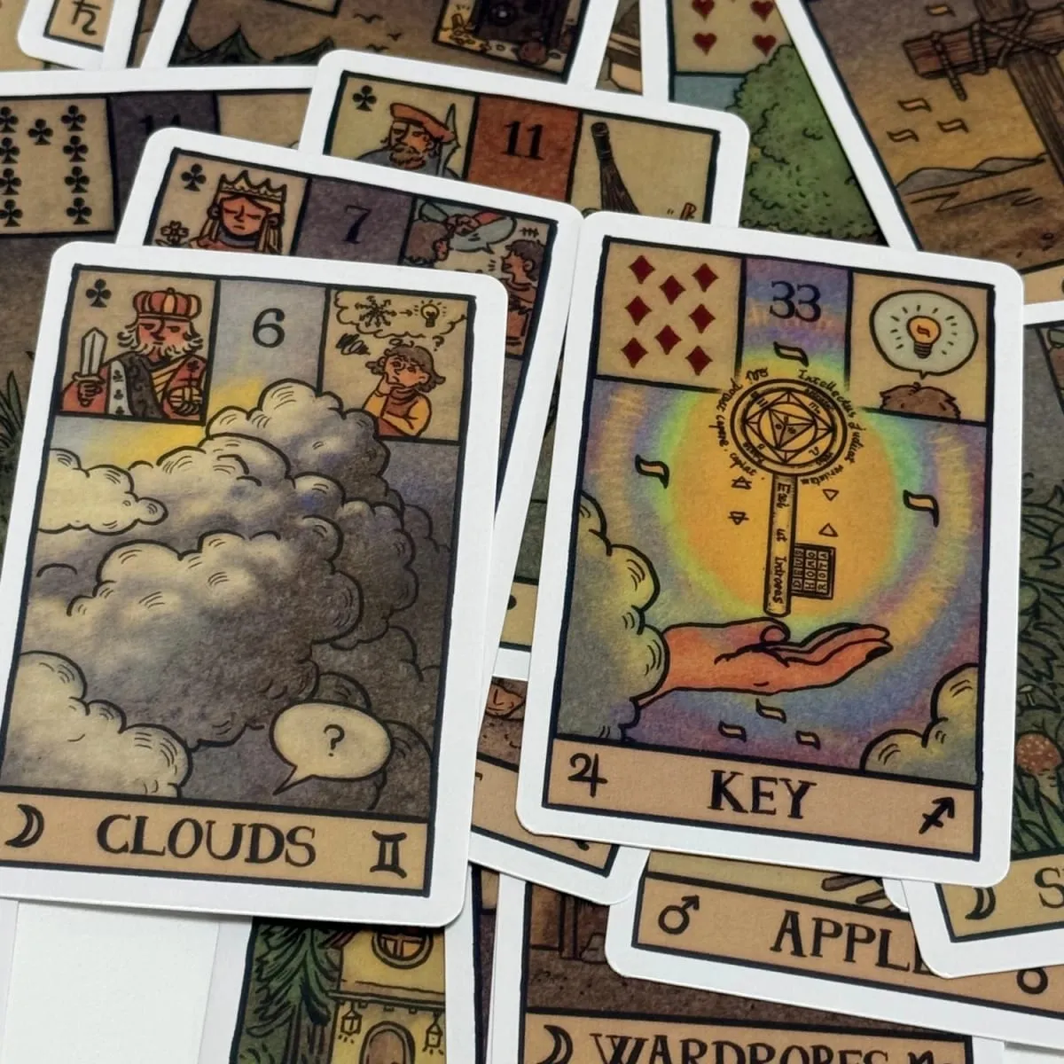 Akashic Eye Lenormand oracle cards 61deck Modern Illustrated Oracle Cards