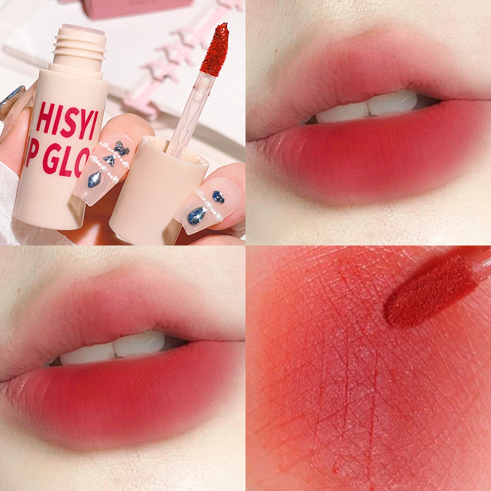 6 Colors Matte Velvet Lip Glaze Natural Long-Lasting Highly Pigmented Lipstick Portable Matte Finish Universal Lip Glaze Makeu