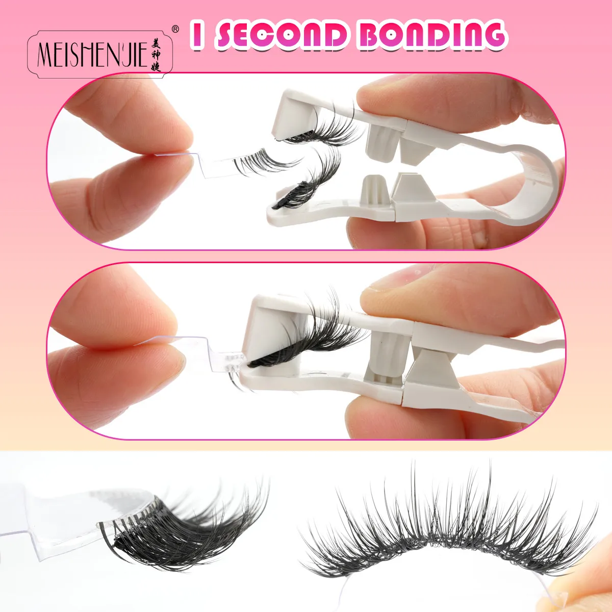 Magnetic Eyelashes 1Pcs No Glue Needed Reusable Natural Look 3D Lashes Easy Apply Soft Magnetic Lashes Kit for Eye Makeup — image 7