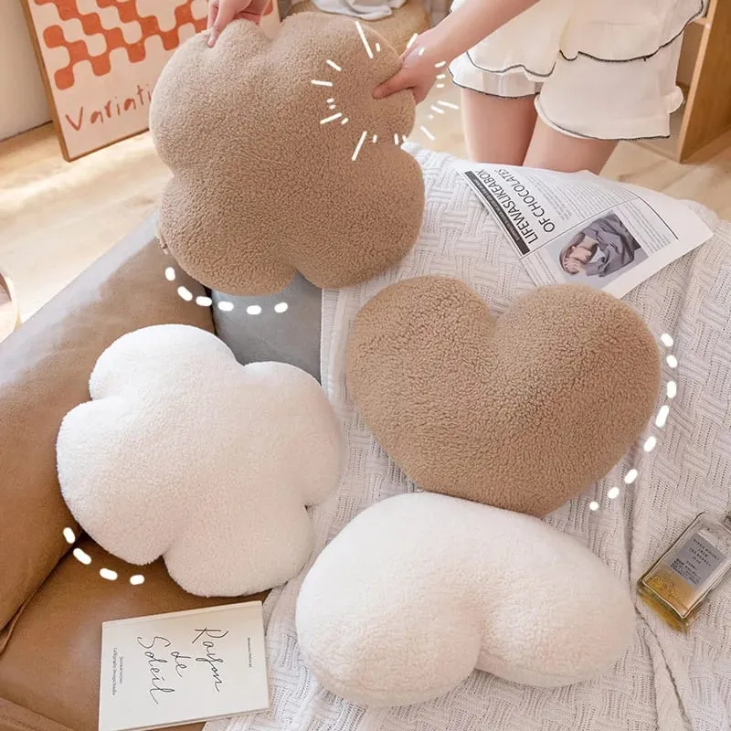 INS Plush Hear Throw Pillow Cute Clover Soft Doll Home Sofa Decoration Pillow Cushion Kids Toys Birthday Gift