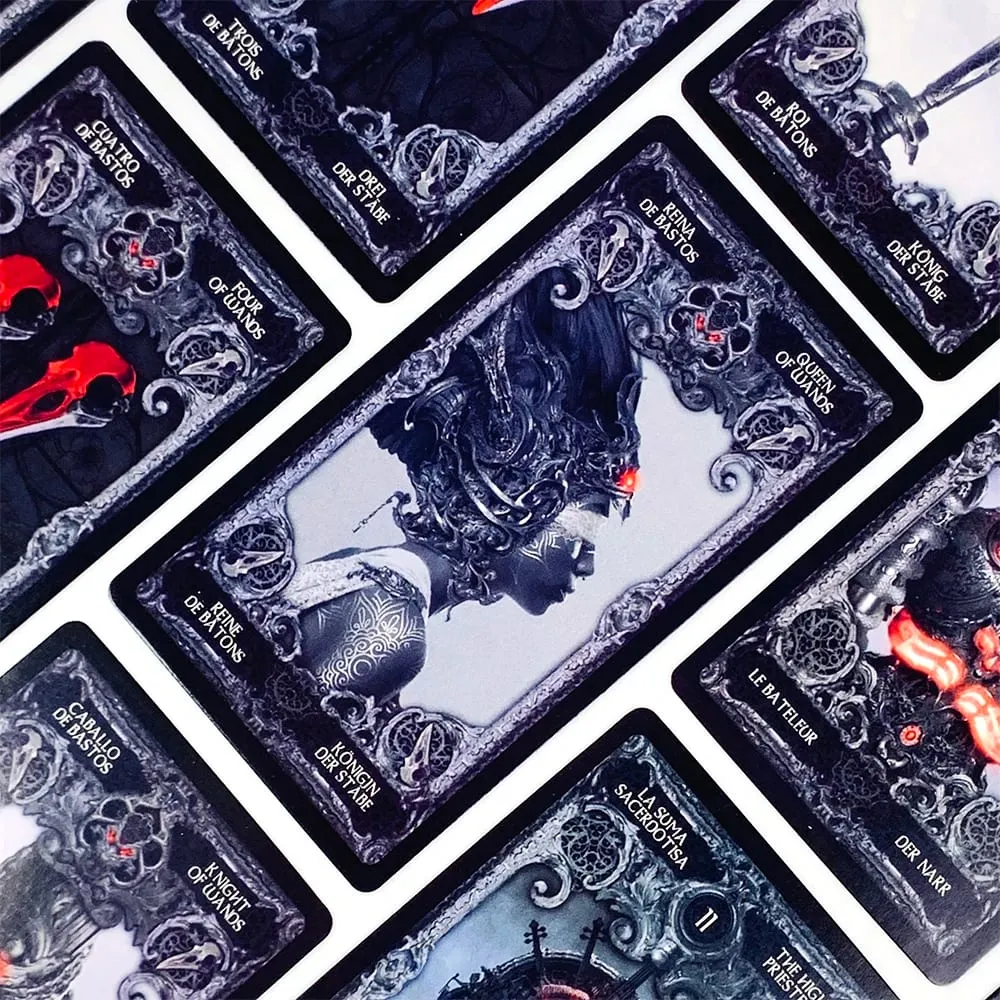 Dark Tarot Cards Deck Board Game Mysterious Divination Edition Borad Playing Games，Holiday Games Leisure Party Card Game
