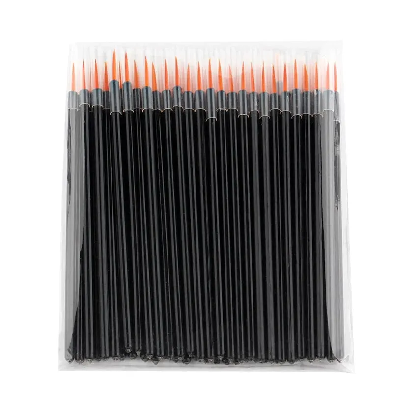 HOT 50PCS Eyeliner Brushes Long Thin Tip Applicator Eyeliner Wand Women Makeup Brush Cosmetic Supplies for Eye Beauty Make Up