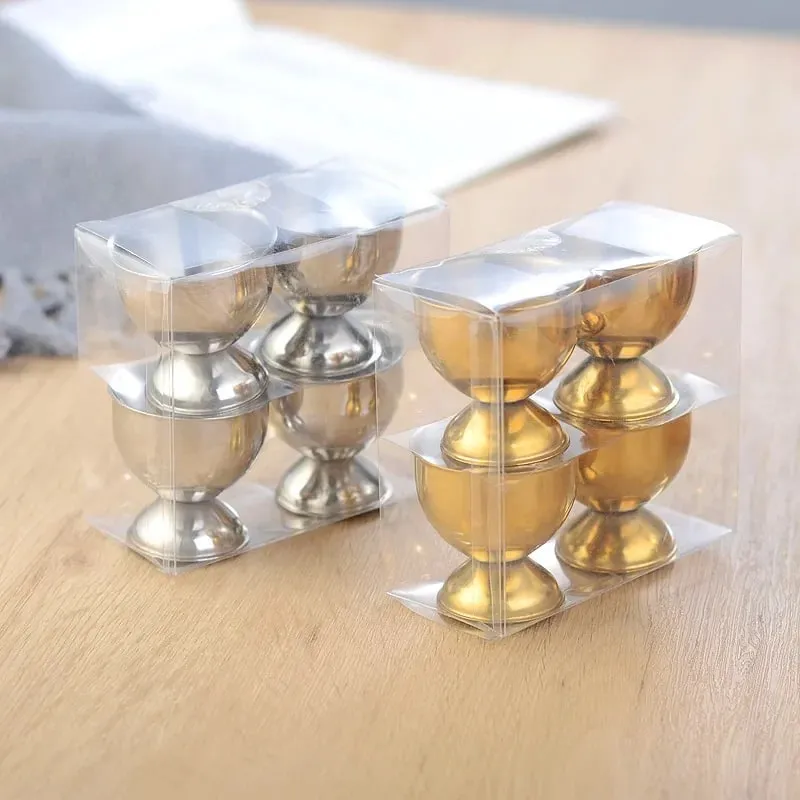 4pcs Stainless Steel Boiled Egg Cups Stand Rack Eggs Holder Kitchen Breakfast Cooking Tool Holder Cooking Tool Kitchen Gadgets