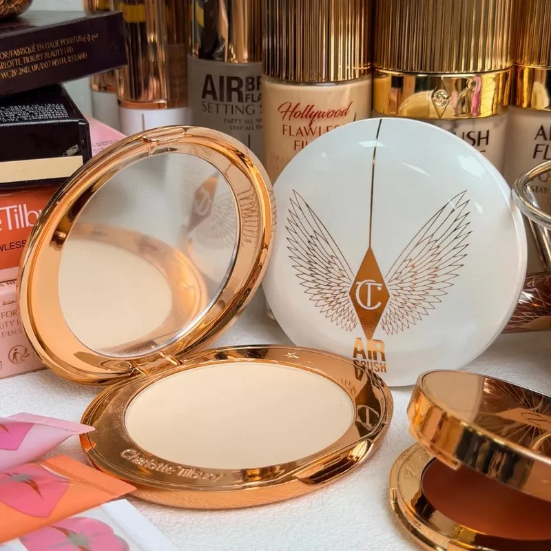 Charlotte Tilbury Matte Setting Pressed Powder 4 Colors Liquid Foundation Hollywood flawless filter CT Makeup Bag Gift Cosmetics