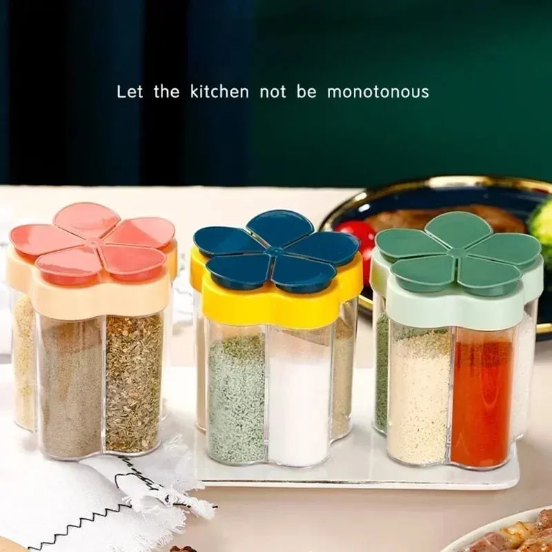 1 Pcs Seasoning Jar Plastic ContainerSeasoning Bottle Spice Organizer Outdoor Camping Seasonins Containers Kitchen Gadget Sets