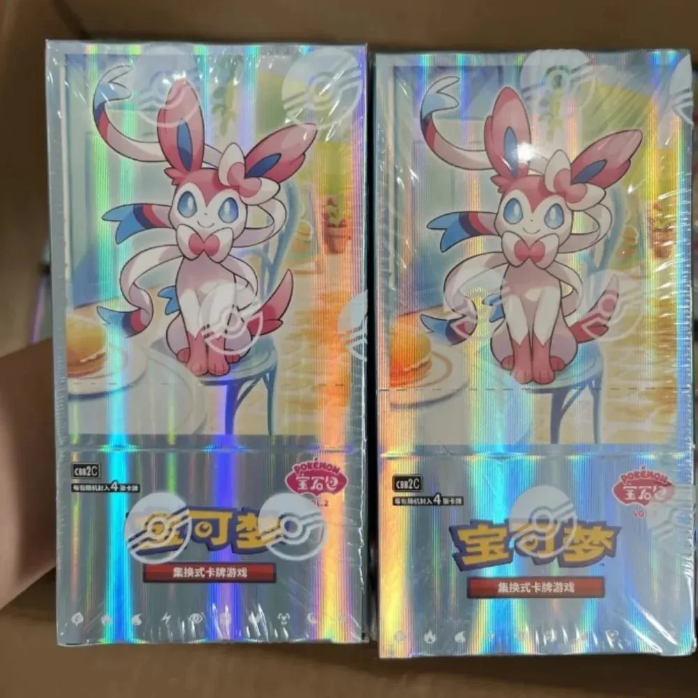 100%Original Pokemon 17.5 Eevee Booster Pack Gem Pack Vol1 2 3 4 5 Cards Pokemon PTCG Trading Gem Bag Cards Collected Toy Gift