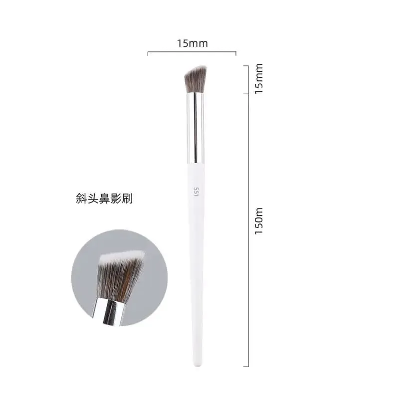 1 Buah Kuas Rias Bubuk Putih 3D Kuas Rias Dasar Foundation Cair 3D Alat Kecantikan Concealer Mata Wajah Detail Pencampur Eyeshadow