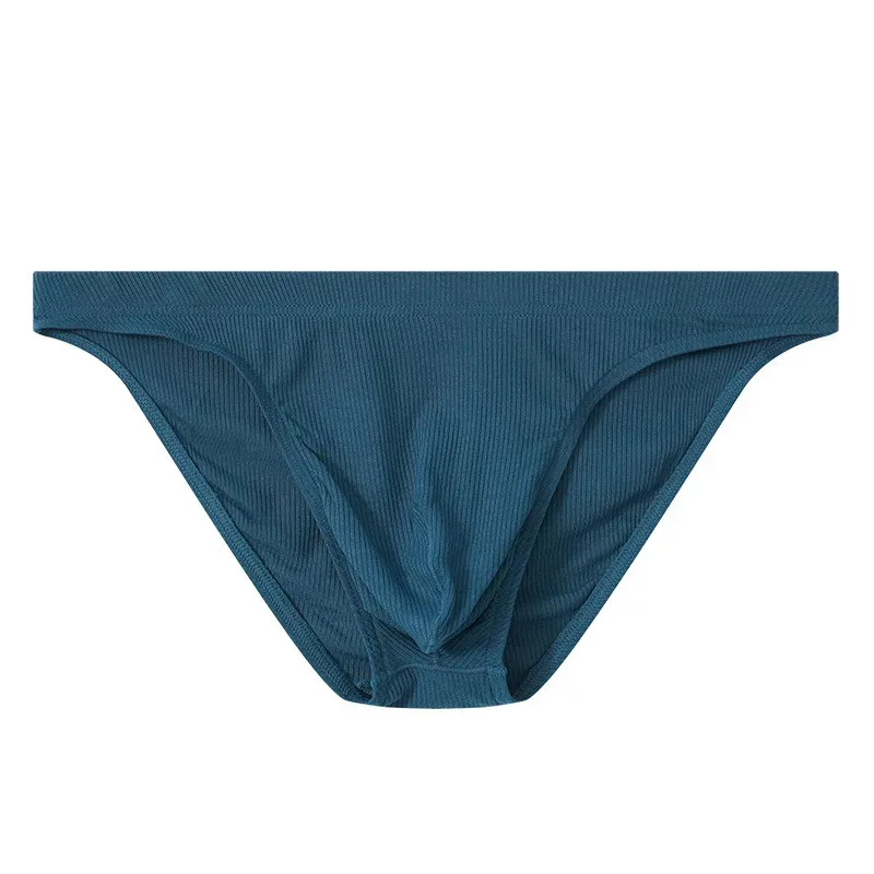 Slip in tessuto a costine da uomo Mutande Uomo Intimo sexy Traspirante Vita bassa Slip bikini da uomo Cuecas Custodia grande Hombre Sottovesti
