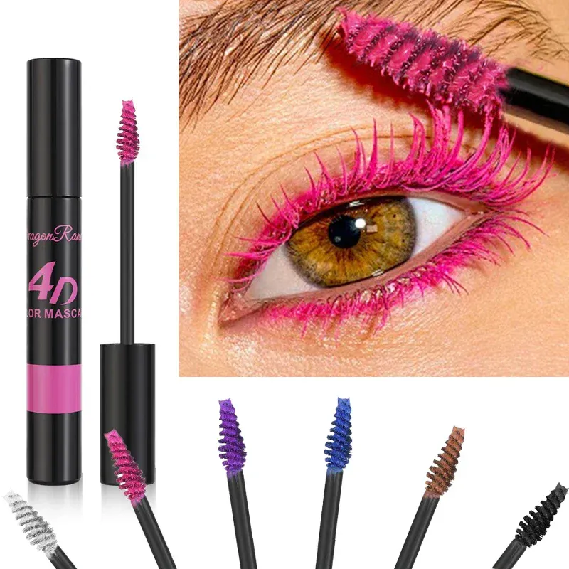 Colored Mascara Makeup 4D Silky Natural Long Eyelashes Mascara Waterproof Long-lasting Extension Thick Lasting Curling Mascara — image 2