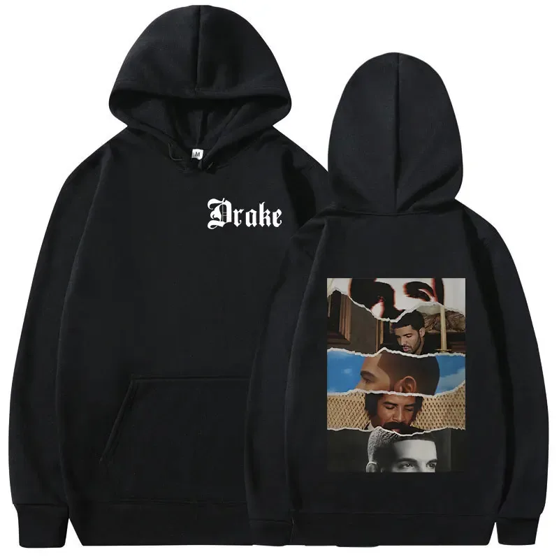 Rapper Drake Music Album Cover Graphic Hoodies Men's Fashion Hip Hop Vintage Sweatshirts Autumn/Winter Fleece Warm Pullovers Y2k
