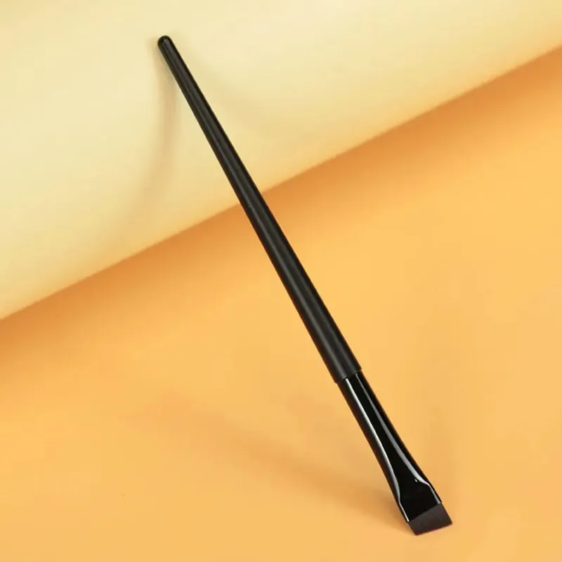 Pennello per cosmetici Strumento per trucco Pennelli per eyeliner angolati fini per principianti Pennello per sopracciglia piatto Pennello per sopracciglia Pennello per trucco a lama