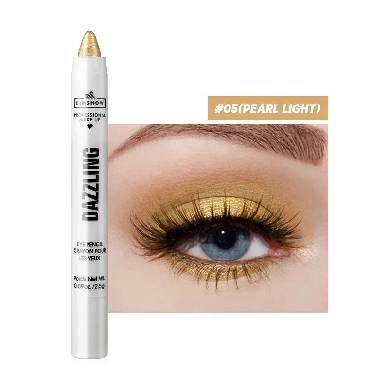 12 Colors Pearlescent Eyeshadow Pencil Waterproof Long Lasting Glitter Shimmer Eye Shadow Pen Eyeliner Stick Eyes Makeup Tools