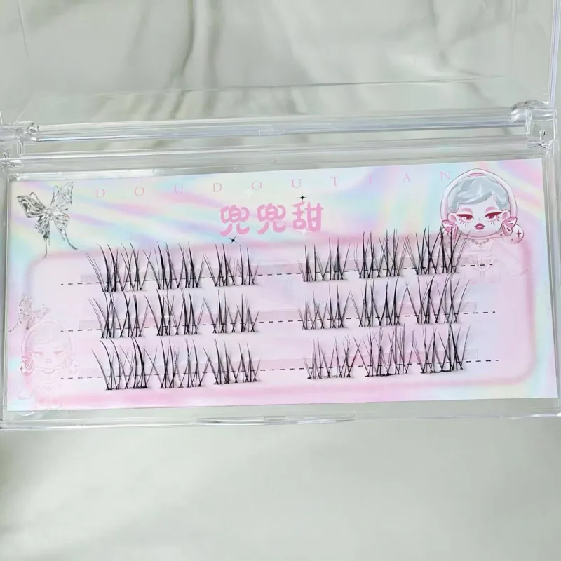 Lông mi giả C Curl Tự nhiên & Wispy Lash Wisps Manga Lông mi tự dính Hoàn hảo cho các cô gái Đi chơi đêm Dụng cụ trang điểm mắt — image 10