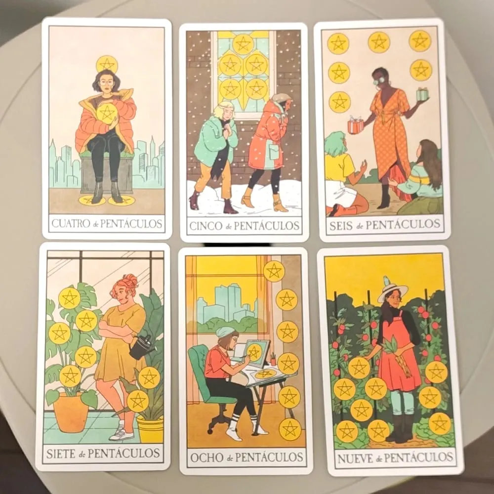 Modern Witch Tarot Deck in Spanish Language 10.3*6cm 78 Pcs Tarot Cards Combine with Diverse Bodies Up-to-the-minute Fashion