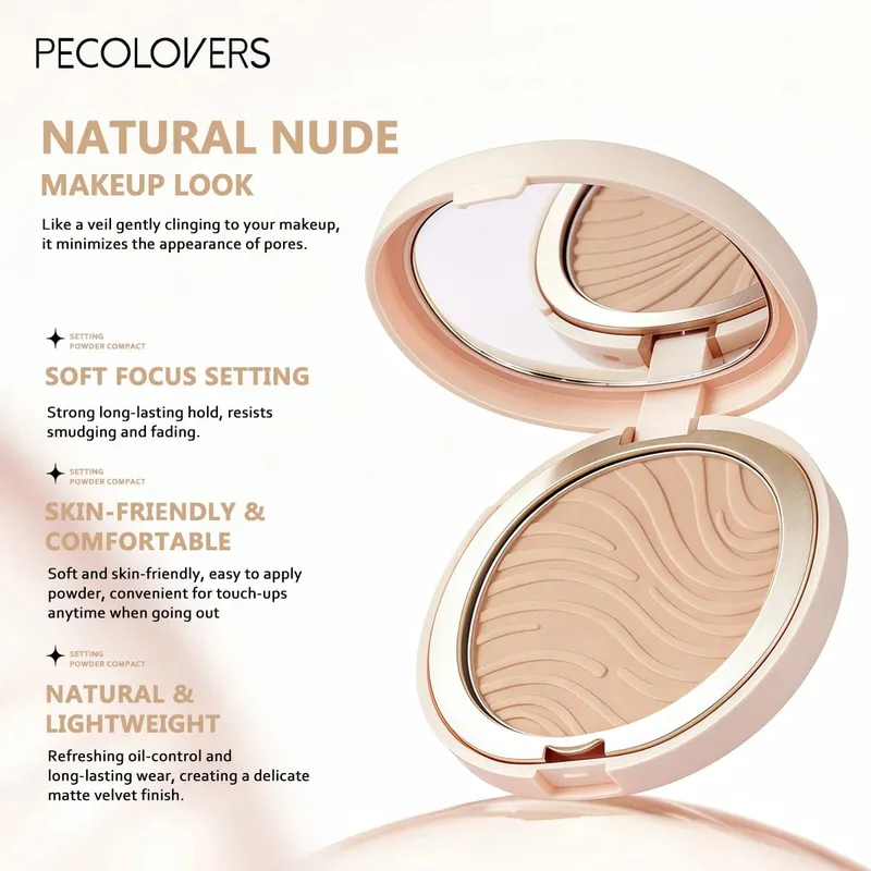 Face Makeup Set-1 Transparent Pore-Closing Stick+1 Oil-Control Loose Powder+8pcs Makeup Brush Tool Summer Waterproof Travel Set
