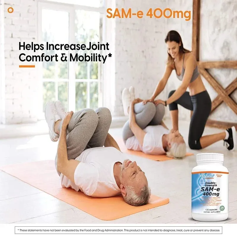Sam-E 400mg Joint Supplement - Supports Joint Health Brain Function Improves Mood Boosts Energy Levels Relieves Stress