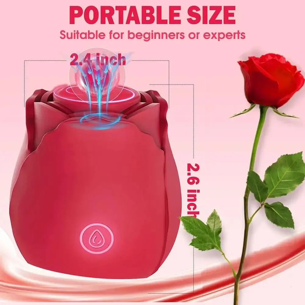 Rose Shape Sucking Vibrator Clitoris Stimulator Vacuum Nipple Oral Massager Female G Spot Vagina Adult Sex Toys for Women
