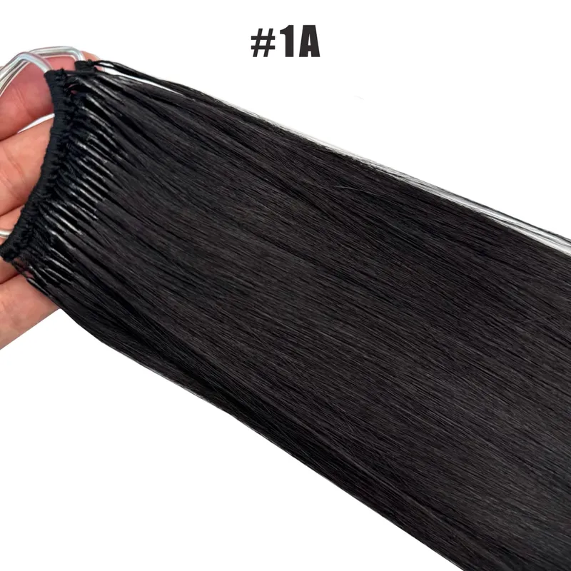 Straight Korea Popular Cotton String Twins Tip Hair Extensions Brazilian Remy Hair 0.5G/Pcs Keratin I-Tip Human Hair For Woman