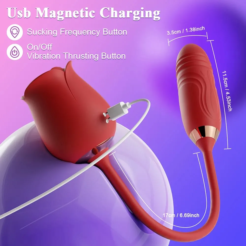 Clit Sucker Vibrator for Women Sucking Clitoris Stimulator with Thrusting Egg Female Masturbation Adult Goods Sex Toy for Women — image 5