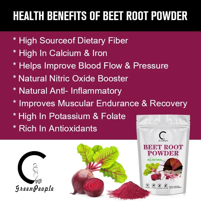 Organic Beet Root Powder- Boost Daily Nutrition Athletic Performance Promote Digestive Vegan and Non-GMO Beet Root Supplement — image 4