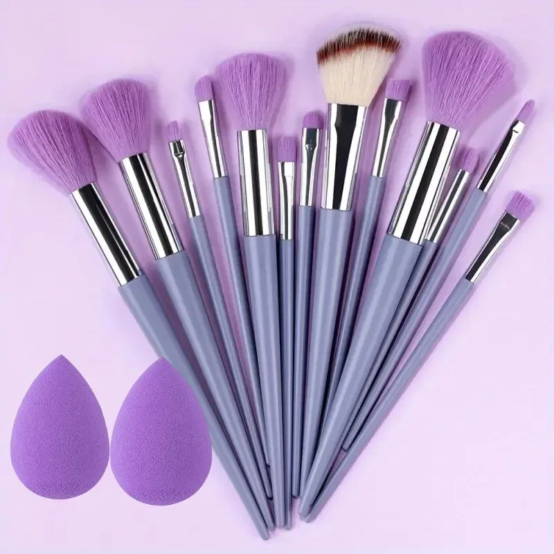 13Pcs Soft Fluffy Makeup Brushes Set for Cosmetics Foundation Blush Powder Eyeshadow Kabuki Blending with Makeup Sponge Egg — image 15