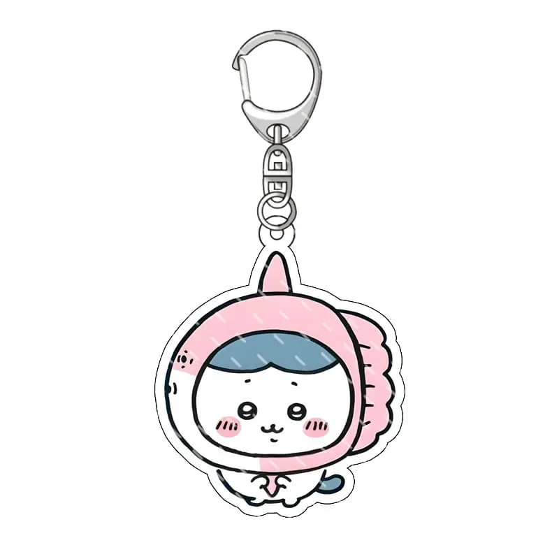 yiji Pendant Anime Comic Acrylic Peripheral Keychain Hachiware Usagi Cute Pendant Bag Hanging Decoration Decoration