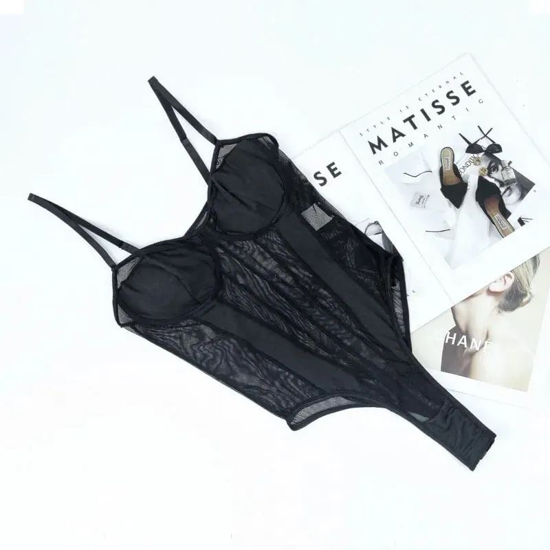Sexy Tight Fitting Women's Clothing Deep V-neck Shaping Adjustable Shoulder Straps Reinforced Soft Padded Bra Top