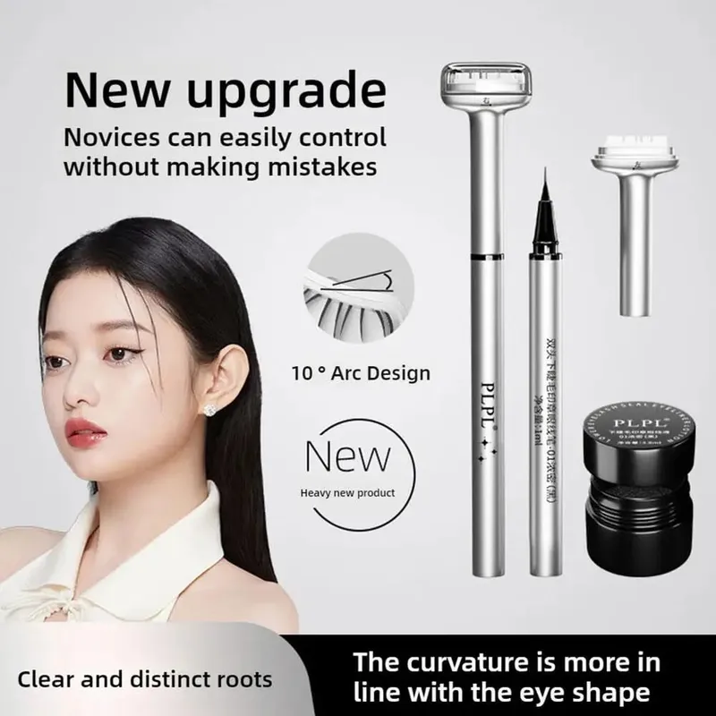 Lower Eyelash Stamp Lazy Lower Eyelash Stamp Makeup Mascara Natural-looking Convenient Cosmetics 2-in-1 Eyelash Stick Begin