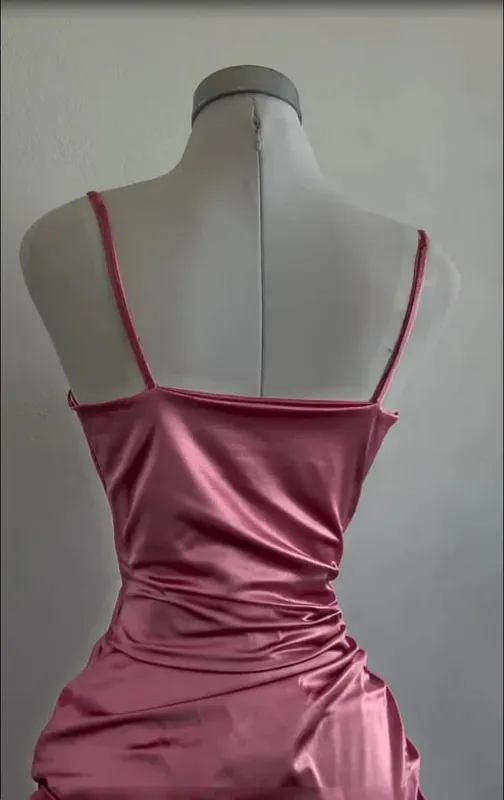 2026 New Style Strapless Ruffled Slit Sexy Form-Fitting A-line Dress — image 2