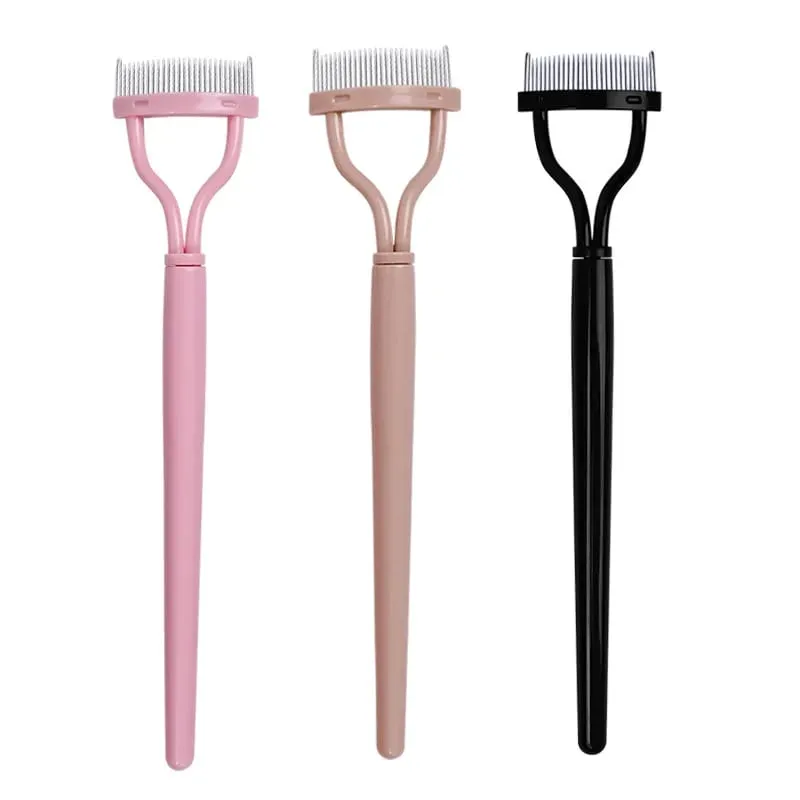 Eyelash Separator Metal Teeth Straight Eyelash Curler Beauty Makeup Stainless Eyelash Brush Comb Mascara Curl Makeup Tool — image 1