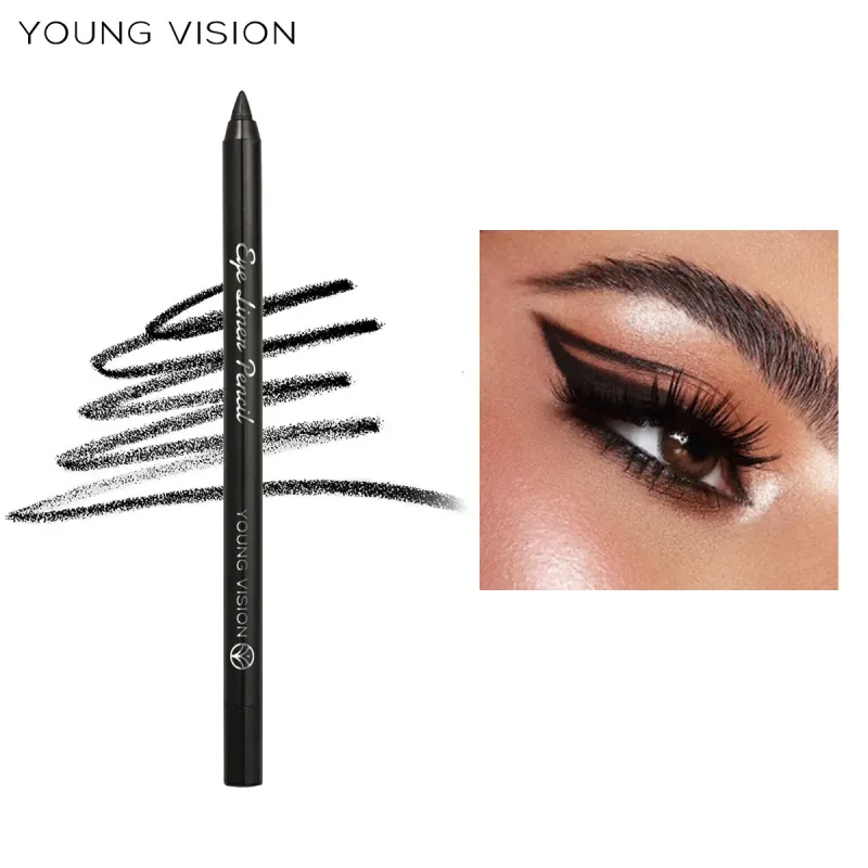 Waterproof Pearlescent Blue Green Eyeliner Pencil Long-Lasting Metallic Glitter Eye Liner Gel High Pigmented Punk Eye Makeup