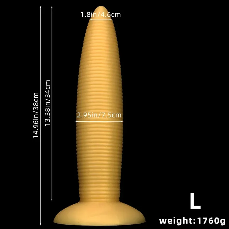 Pointed Giant Anal Plug Soft Silicone Huge Butt Plug Thick Anal Dildo Dilator with Suction Cup Adult Sex Toys For Woman Men