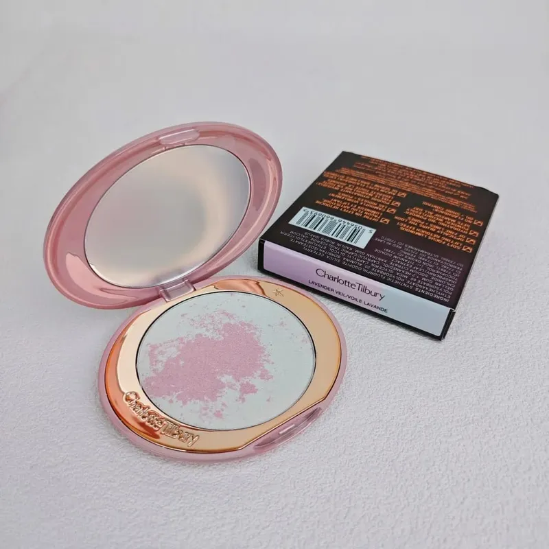 Charlotte Tilbury Airbrush Flawless Finish Smoothing Pore-blurring Makeup CT Limited Edition Silver Disk Setting Powder Cosmetic