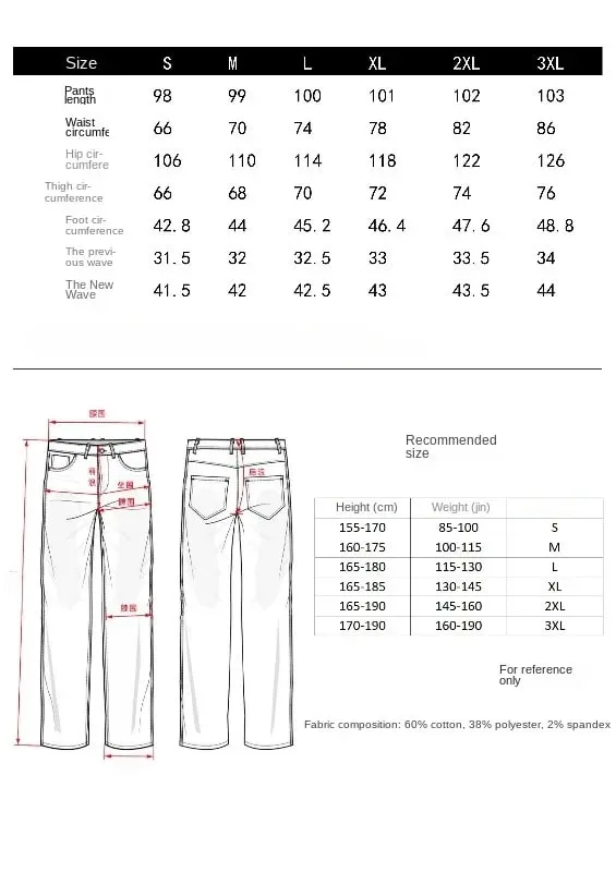 Men's Jeans Man Pants Classic Straight Fit Faded Ripped Jeans Denim Trouser Casual Loose Slim Stylish Street Retro Blue — image 7