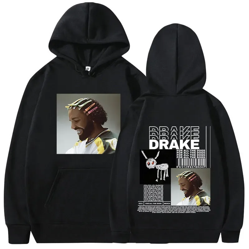 Rapper Drake Music Album Cover Graphic Hoodies Men's Fashion Hip Hop Vintage Sweatshirts Autumn/Winter Fleece Warm Pullovers Y2k
