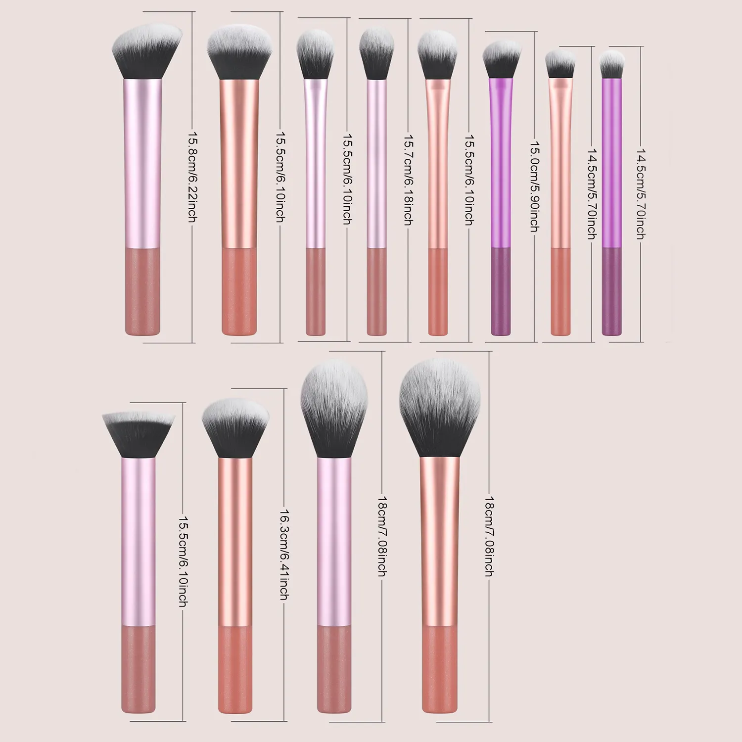 Makeup Brush Sets 12pcs Creative Professional Multifunctional Cosmetic Brushes For Making Up Supply