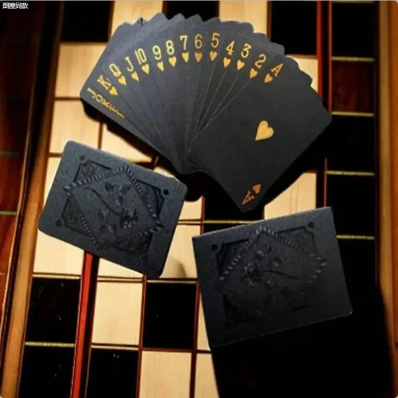 Color Black Gold Silvery Playing Card Game Card Group Waterproof Poker Suit Magic Dmagic Package Board Game Gift Collection