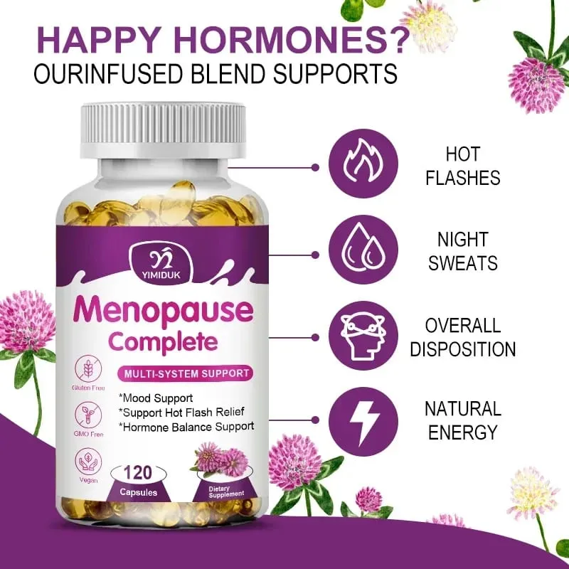 Advanced Menopause Complete Capsules Support Soothes Joint Discomfort Heart Health & Cognitive Function GMP Certified Vegan