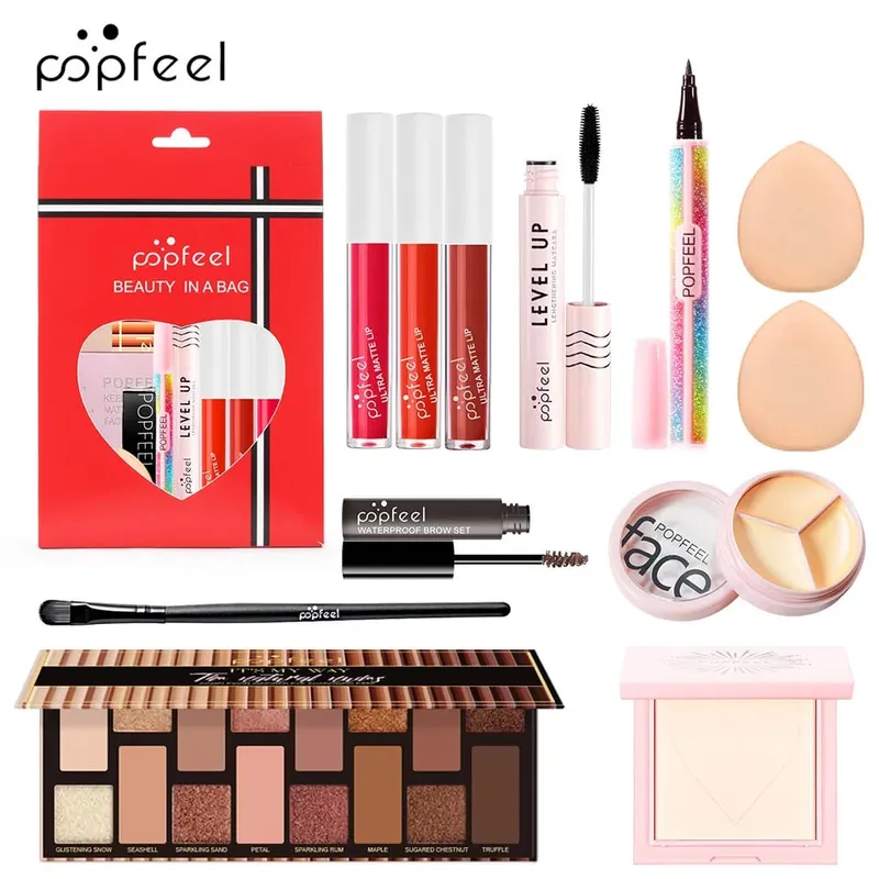 All-in-One Makeup Kit Gift Set with Eyeshadow Palette Foundation Lip Gloss Blush Brushes Eyeliner and More Beauty Gifts — image 16