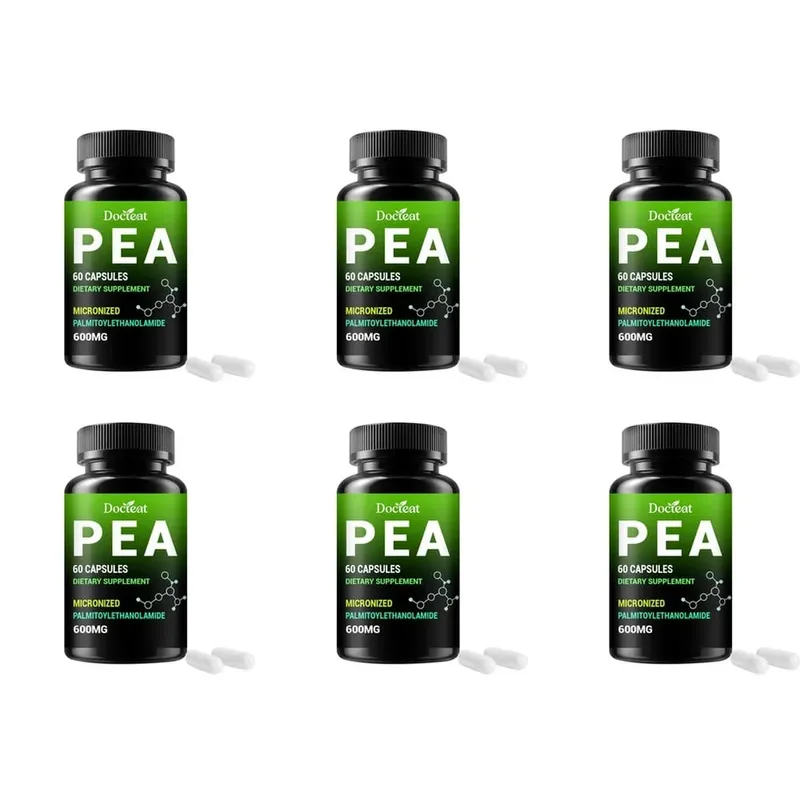 Docteat PEA 600mg Capsules Micronized Palmitoylethanolamide Supports Compound Balance Maintenance Comfort and Ease 60 Capsules