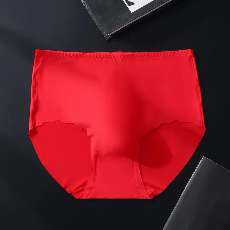 Men Ultra-Thin Briefs Seamless Ice Silk Plus Size Briefs 3D Bulge Pouch Solid Underwear High-Waisted Breathable Panties — image 4
