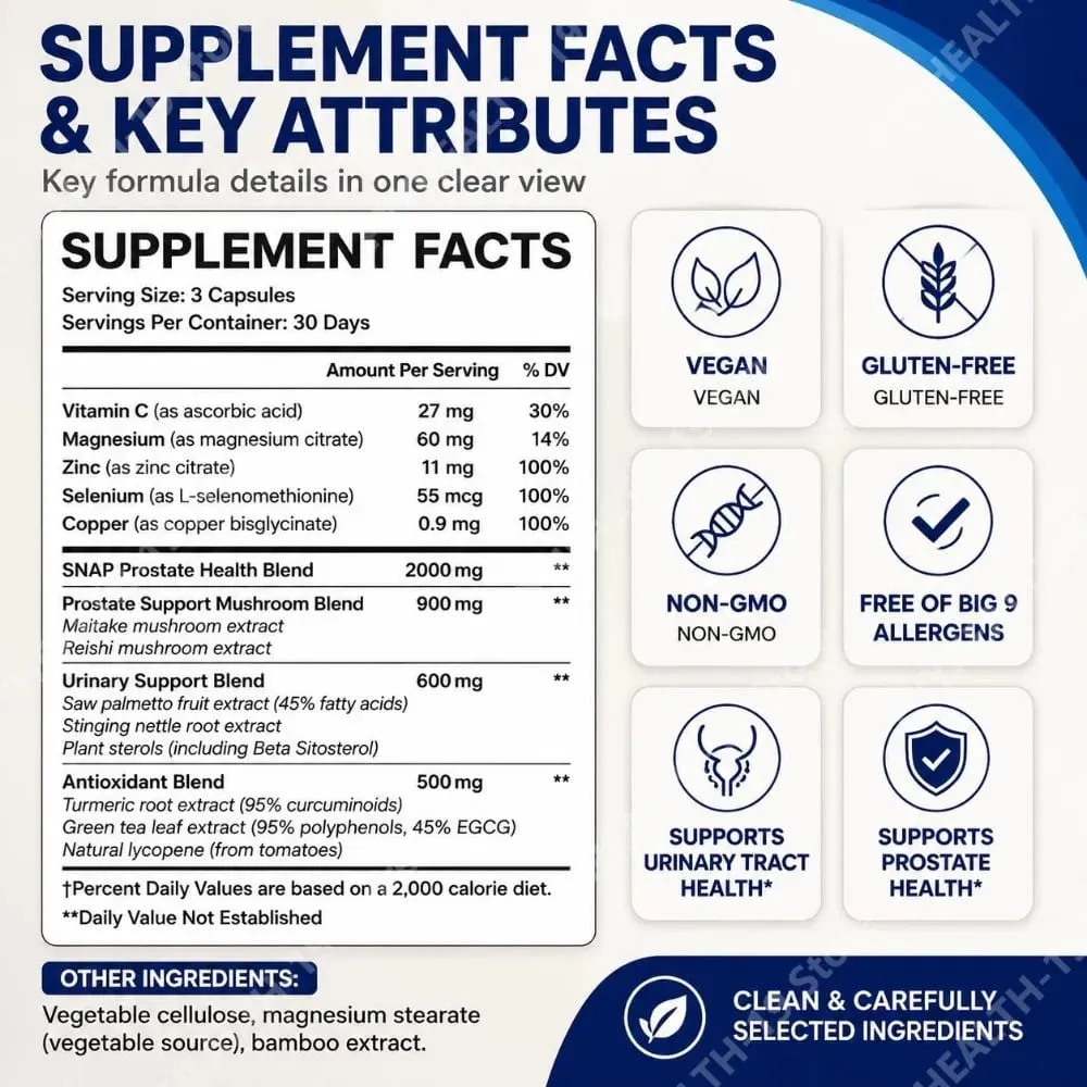 Prostate Health Capsules Saw Palmetto Reishi Nettle Turmeric For Urinary Bladder Wellness & Flow Support Men 90 Count