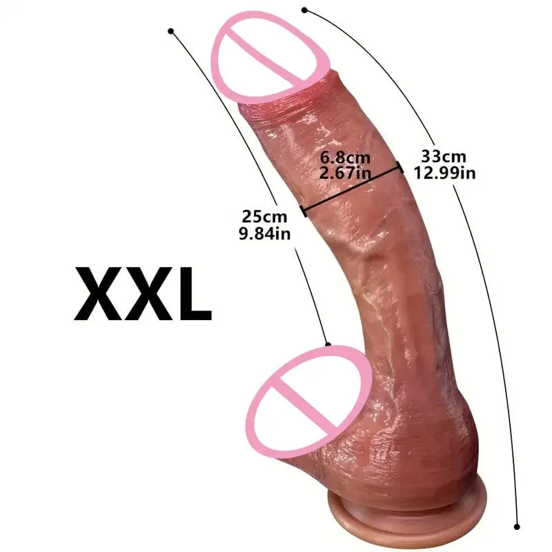 Super Long Skin Dildo Silicone Penis Realistic Cock For Women Masturbator Makeup Penetration Anal Strapon Dick Adults Sex Toys