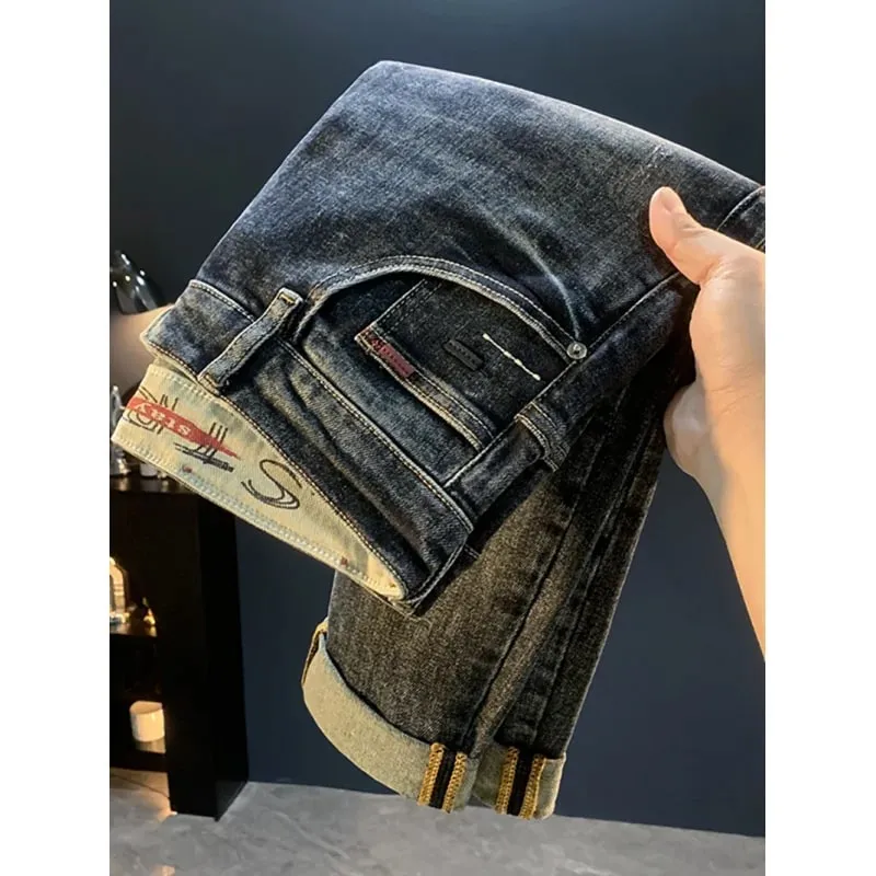 2025 New Micro Haren Conical Jeans for Men's Autumn Trendy Versatile Casual Elastic Loose Small Legged Pants — image 5