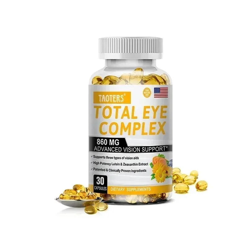 Lutein Göz Kapsülleri 860mg -Sağlıklı Görüşü Desteklemek İçin Zeaksantin Yabanmersini Özü ve A Vitamini Takviyesi Göz Vitaminleri İçerir