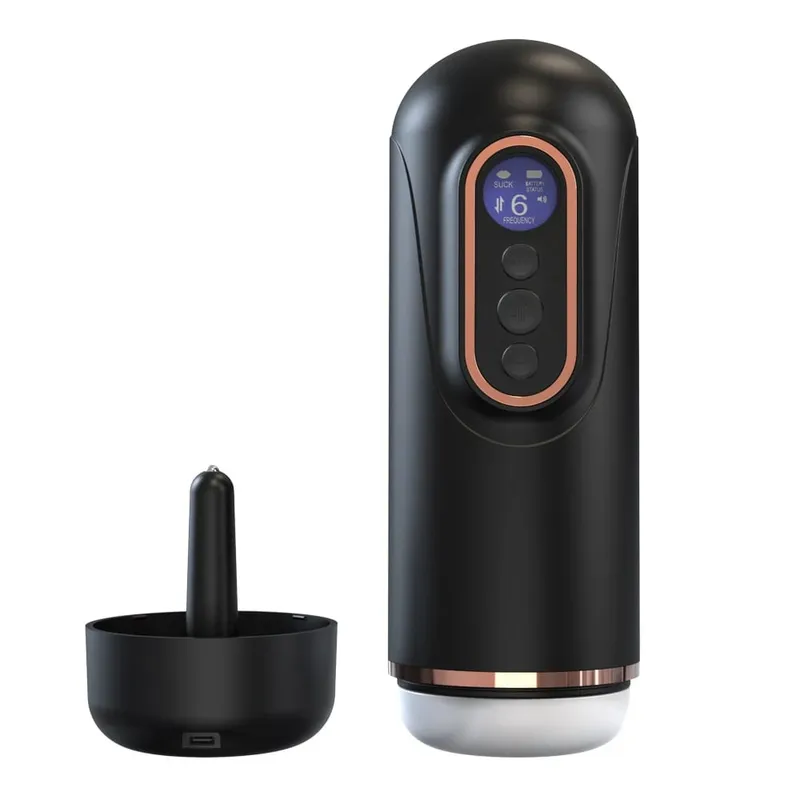 Automatic Telescopic Sucking Male Masturbator Vibrating Intelligent Heating Sexy Voice Earphone Pocket Pussy Sex Toy for Men