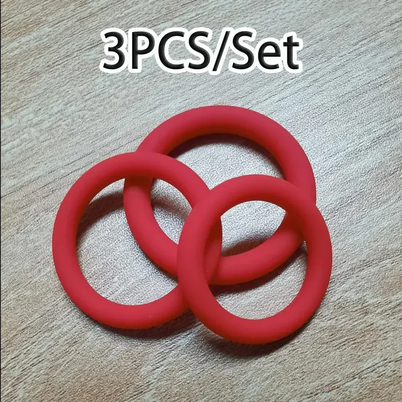 Cock Rings 3PCS Flash In The Night Lock Durable Silicone Penis Ring Sex Toys for Men Male Delay Ejaculation Scrotum Lock Ring