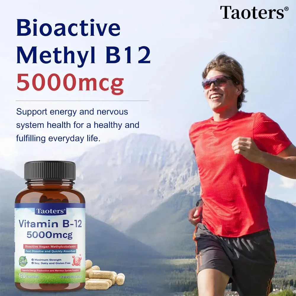 Vitamin B12 5000 Mcg - Extra Strength - Supplement for Supporting Energy Levels Mental Clarity Nervous System Health
