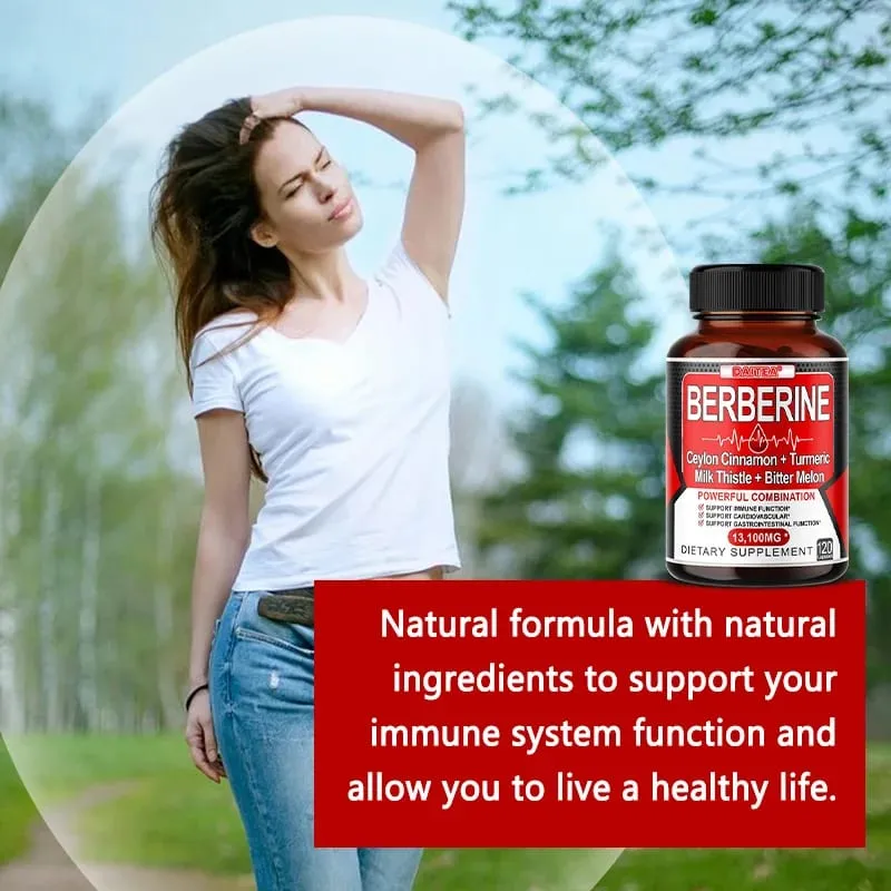 Berberine and Ceylon Cinnamon Capsules-Good for Cardiovascular and Digestive Health Strengthens The Immune System Anti-oxidant