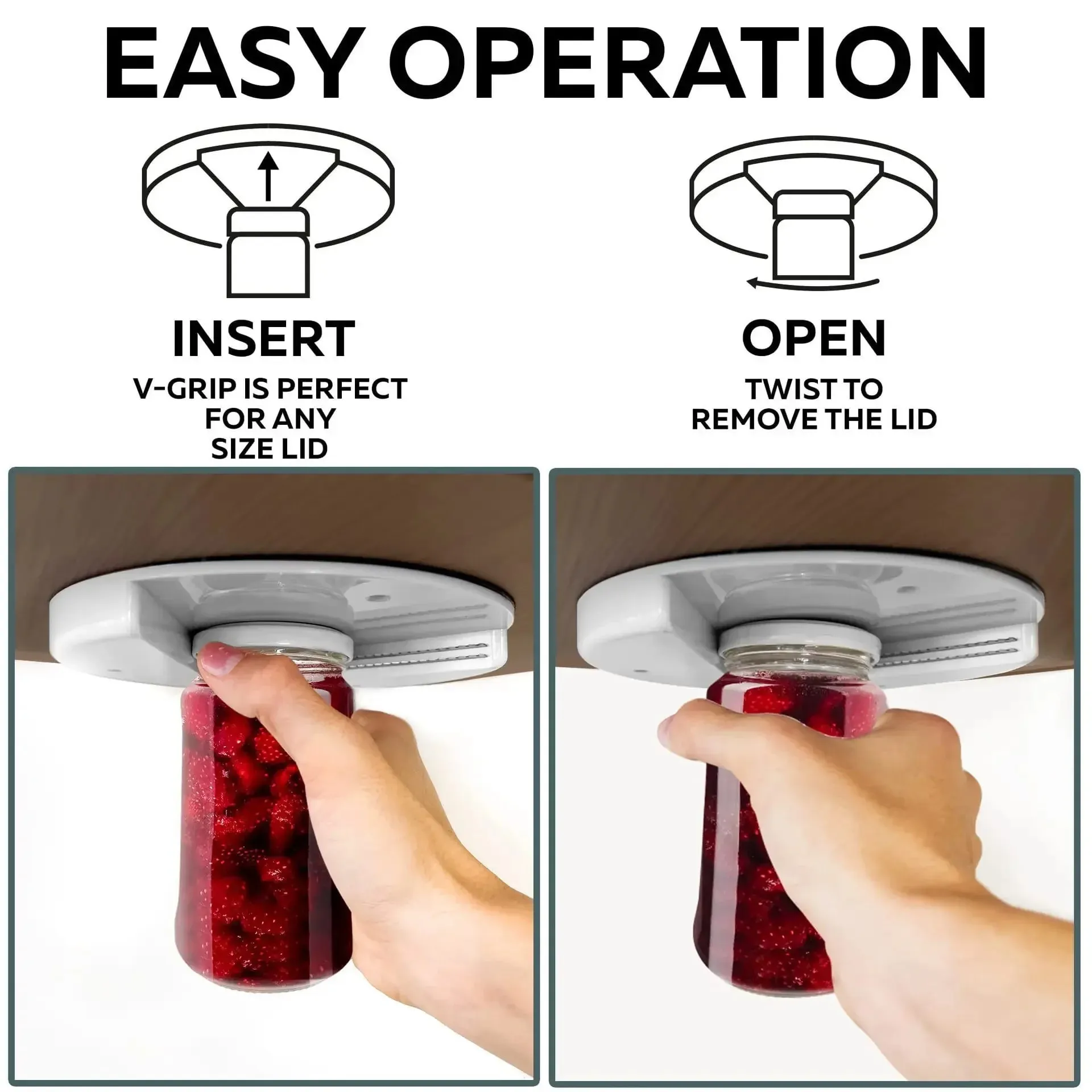 1pcs Multifunction Can Opener Cabinet Under Jar Opening Tool Professional Bottle Quick Remover Kitchen Accessories